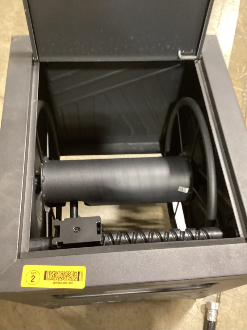Condition photo showing As Is for steel hose box
