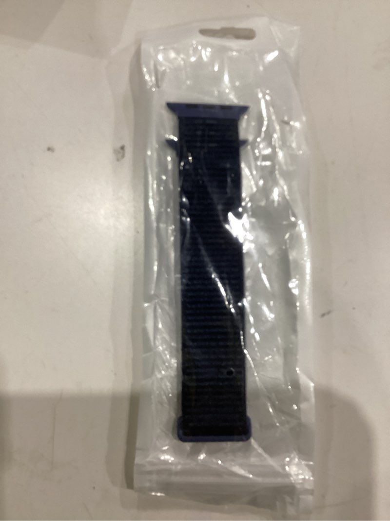 Condition photo showing As Is for Sport Loop Compatible with Apple Watch Bands for Men Women 44mm 45mm 46mm 49mm 42mm, Soft Nylon Wrist Straps for iWatch Bands for Series 11/10/9/8/7/6/5/4 Ultra SE 3/2/1 NavyBlue A-Navy Blue 44mm/45mm/46mm/49mm/(42mm Series3/2/1)