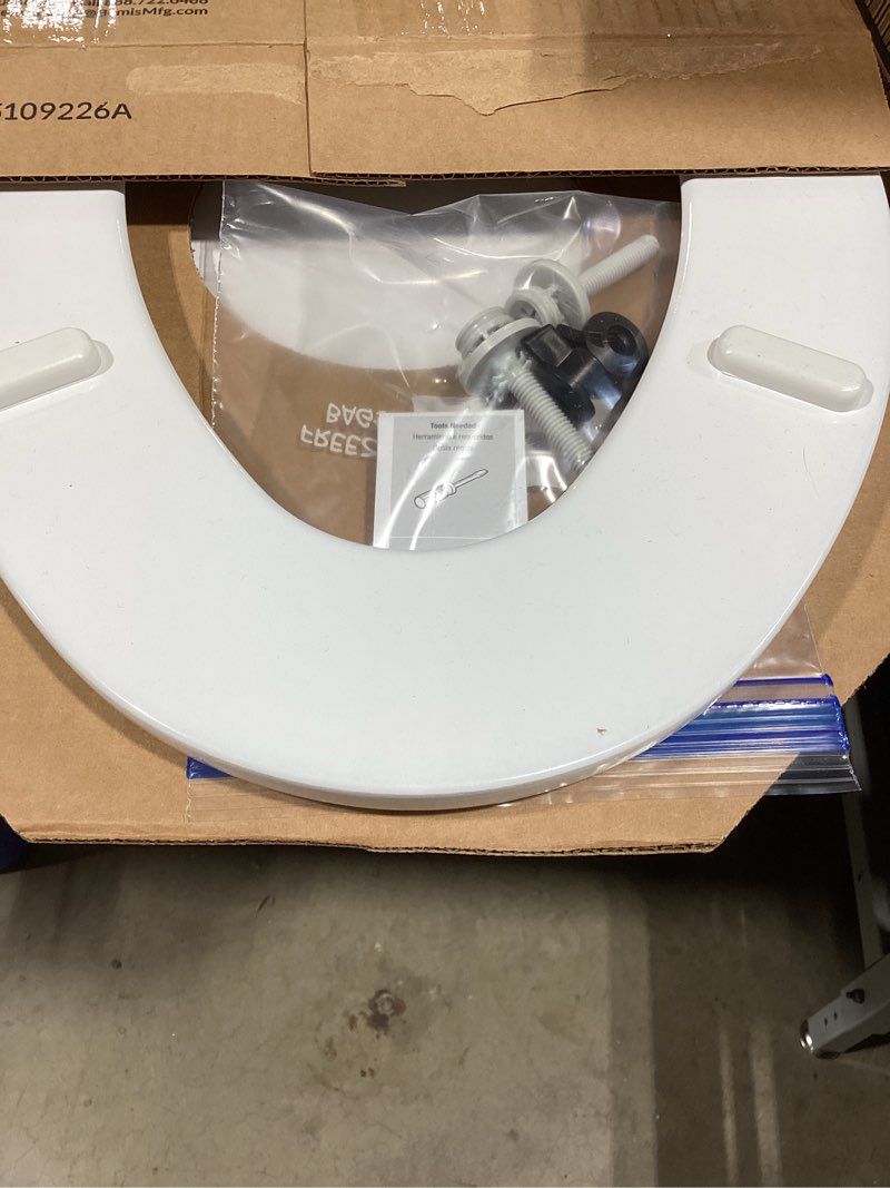 Condition photo showing New/Like New for bemis 1500ec 390 lift-off wood elongated toilet seat, cotton white (pack of 1) elongated basic