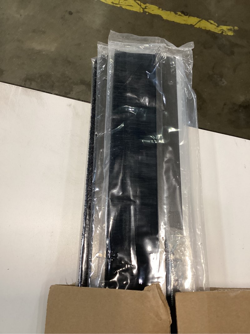 Condition photo showing As Is for only 3 out of 4 packs retsun garage door brush seal – 39\" x 2.5\" extra thick brown door sweep for large gaps up to 2 1/2\", heavy duty weather stripping for roll-up, barn & exterior doors, 13.12 ft total 4 brown
