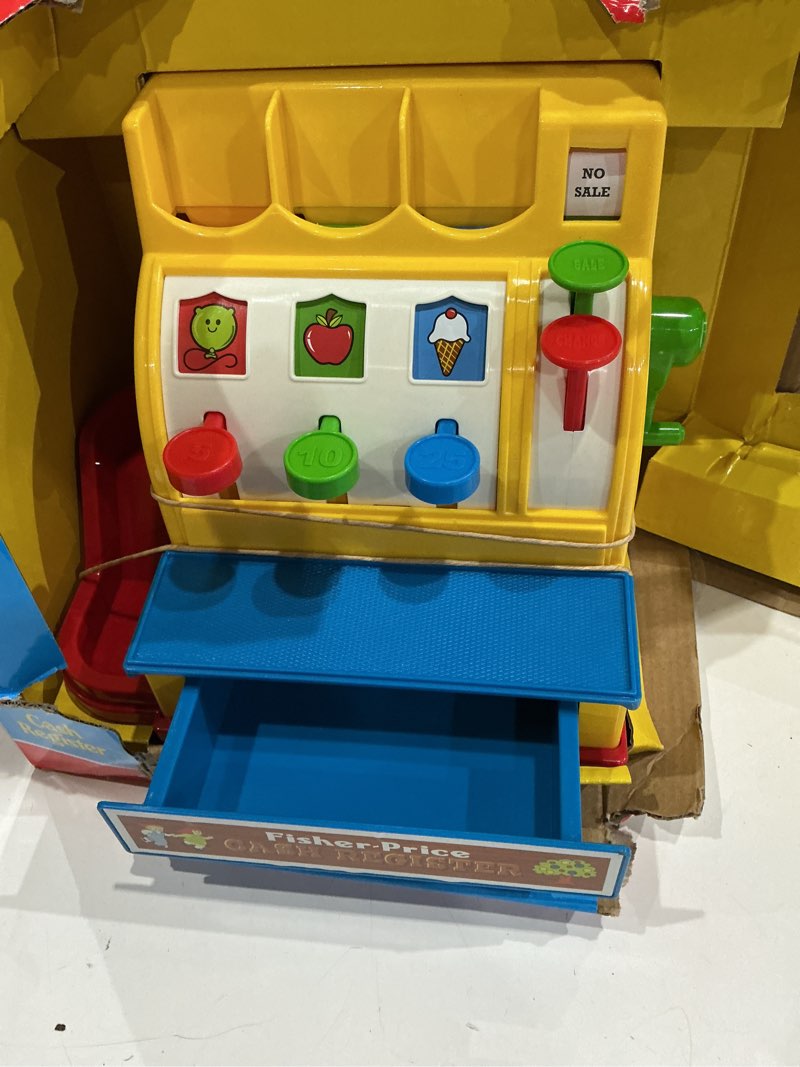 Condition photo showing Good Condition for fisher-price classics - retro cash register - great pre-school gift for girls and boys, kids and toddlers, birthday gift, christmas, holiday, ages 2+