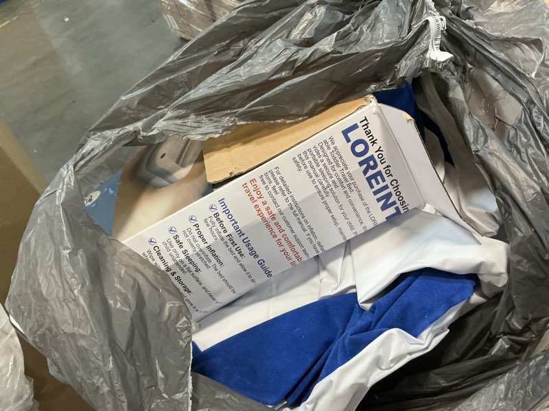 Condition photo showing As Is for Inflatable Toddler Travel Bed – Portable Toddler Bed with Safety Bumpers, Toddler Floor Bed for Travel, Camping, Sleepovers – Kids Blow Up Bed with Pump & Carry Bag