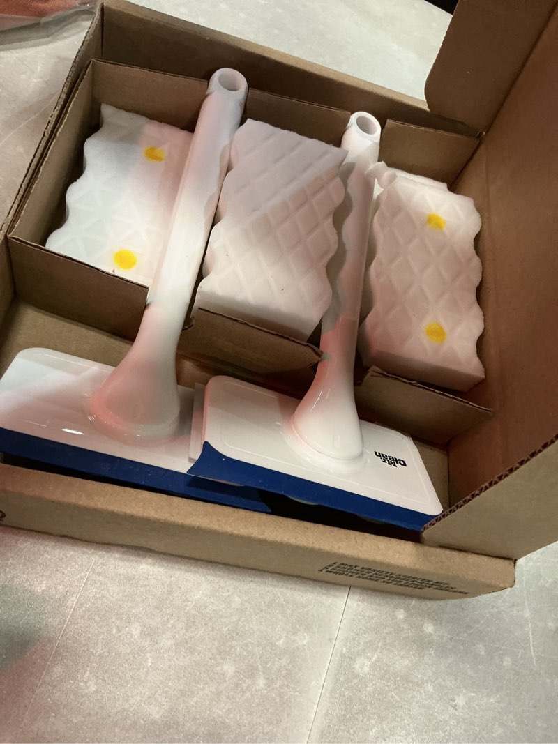 Condition photo showing Good Condition for mr. clean magic eraser shower & tub scrubber, bathroom cleaner, all in one bathroom cleaner, lemon starter kit, 2 scrubber, 5 foaming magic erasers, 1 whole home extra durable magic eraser 2 devices + 6 refills