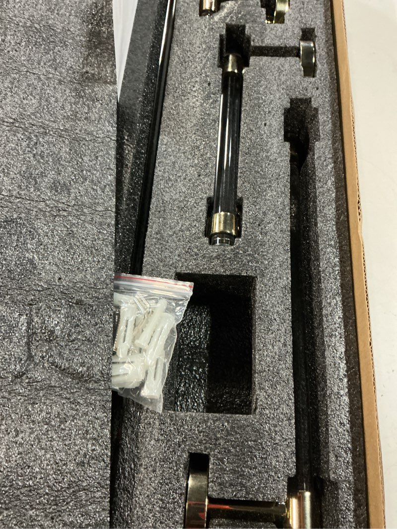 Condition photo showing As Is for bathroom hardware set acrylic gold - bathroom accessories set towel bar towel rack set - wall mounted bath towel holder toilet paper holder set 4 pieces shunli 4-piece (60cm towel bar)