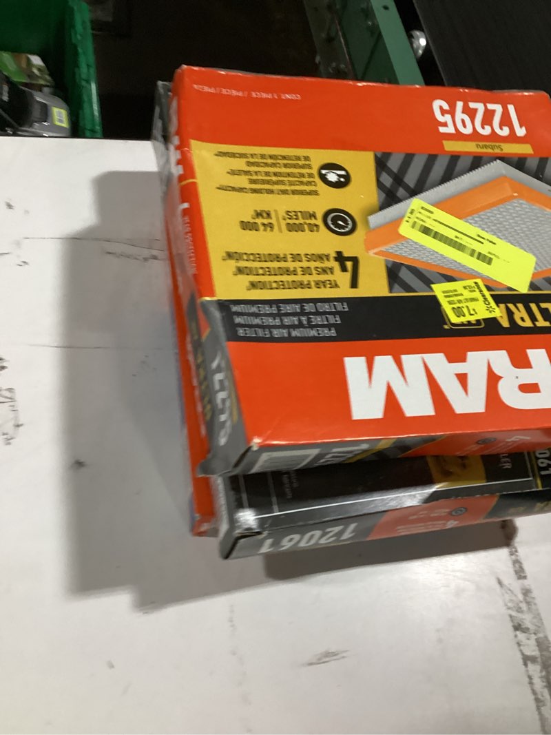 Condition photo showing As Is for assorted 3 pk car air filter