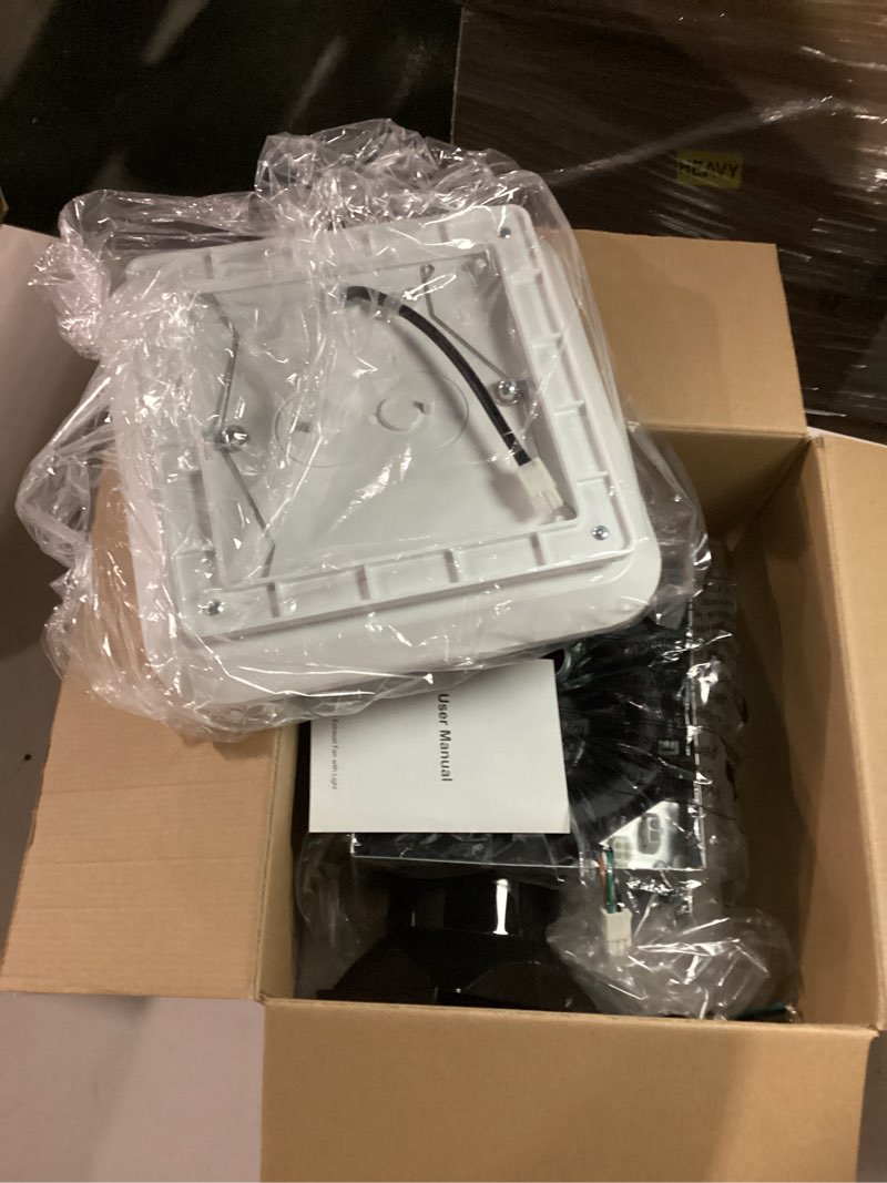 Condition photo showing Good Condition for Fitop Bathroom Exhaust Fan with Light, 110 CFM 43W 1200LM Ceiling Mount Shower Ventilation Exhaust with Light, 1.0 Sones Bathroom Vent with Light, Bathroom Fan LED Light 3000K/4000K/5000K White