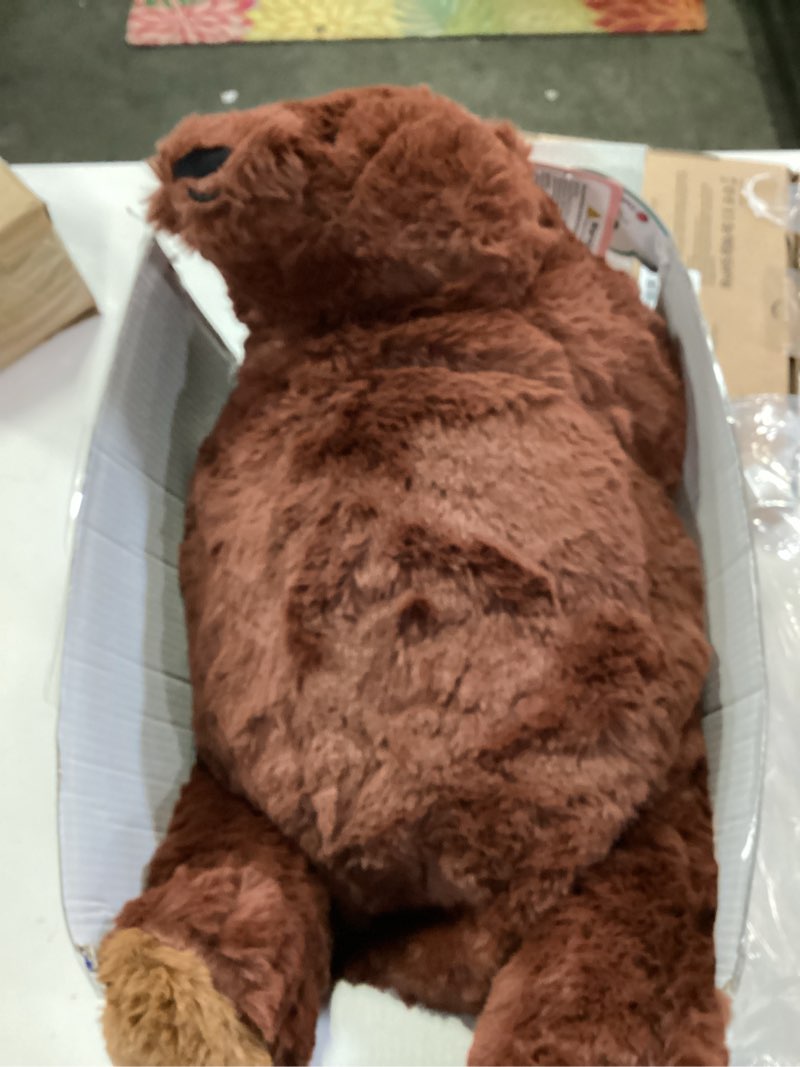 Condition photo showing Good Condition for Djungelskog Bear Giant Simulation Bear Toy Stuffed Animal Plush Doll Huge Cuddly Brown Teddy Bear for Home Decoration Valentine's Birthday Gift, 23.6 in/60 cm Brown 23.6inch/60cm