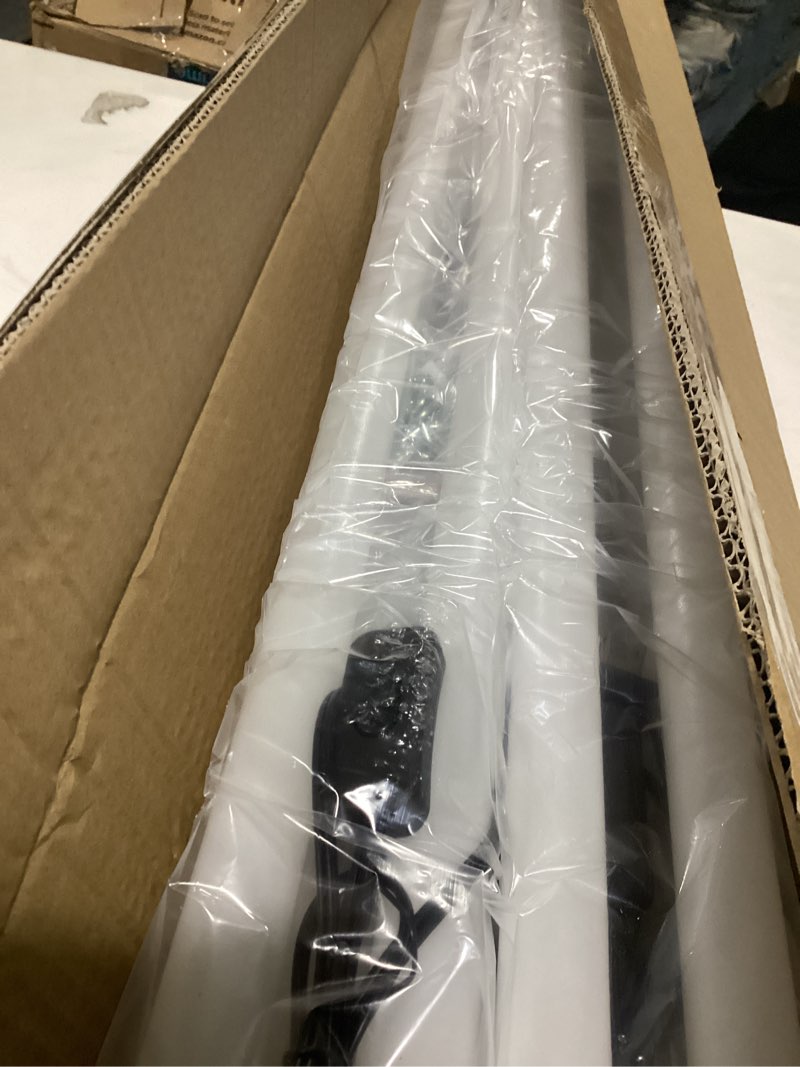 Condition photo showing As Is for Bbounder 10 Pack Linkable LED Utility Shop Light, 4400 LM, 6500K Cool Daylight, 4 FT Integrated Fixture for Garage, 40W Equivalent 250W, Surface + Suspension Mount, Black 6500k Black