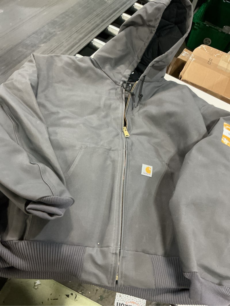 Condition photo showing Good Condition for carhartt j140 men's 5xltall gray hooded warmest rating insulated jacket size 5xl