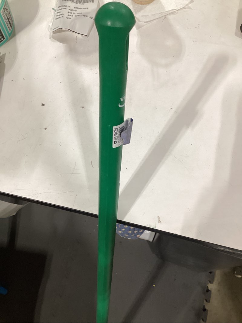 Condition photo showing As Is for vikan 51" color coded handle, 1 1/4 in dia, green, polypropylene 29602-1 each 51 inches green