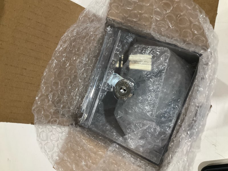 Condition photo showing New/Like New for Havawish Enter to Win Raffle Ticket Box with 500 Raffle Ticket Double Roll and Slot Clear Acrylic Donation Box with Lock 6.3" x 4.7" x 3.9" Ballot Holder with 2 Keys for Game Suggestion(Blue)