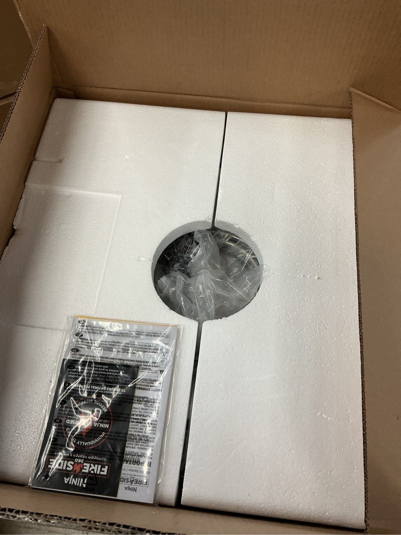 Condition photo showing Good Condition for ninja fireside360™ outdoor heater & fire pit | 3 modes: flame, heat, flame & heat | portable for patio, deck, camping, beach | easy control smokeless flames | push to start ignition | maroon | of101rd
