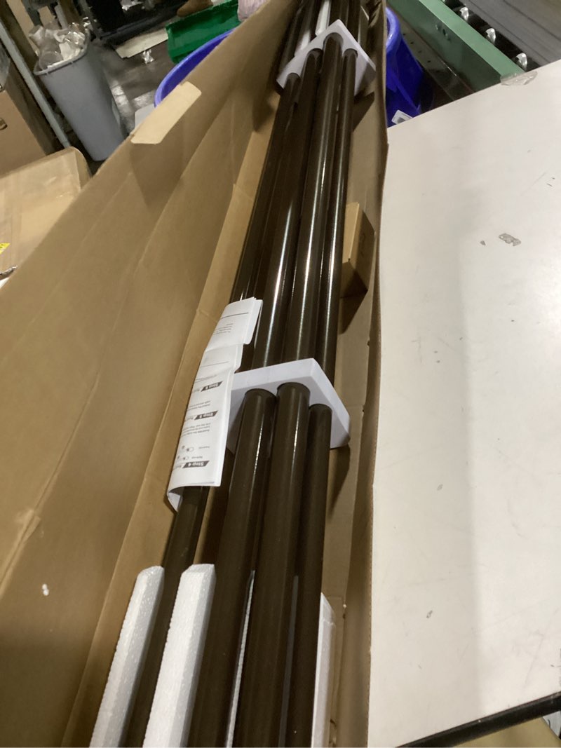 Condition photo showing Good Condition for KAMANINA 1 Inch Double Curtain Rods 72 to 144 Inches (6-12 Feet) Telescoping Heavy Duty Drapery Rod for Windows 66 to 120, Netted Texture Finials, Antique Bronze Antique Bronze 72-144"