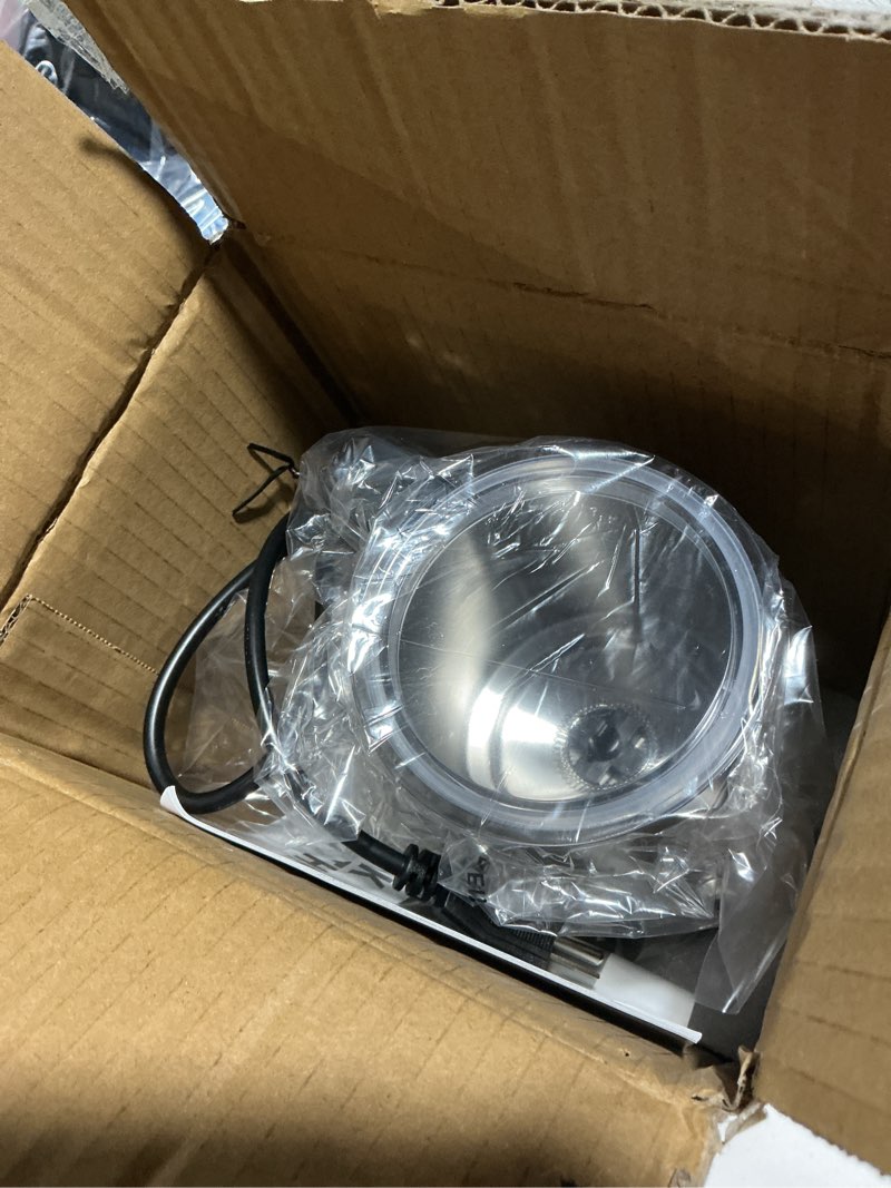 Condition photo showing Good Condition for milk frother and steamer [upgraded], amzchef all-in-1 detachable frother for coffee 600w, automatic warm and cold foam maker, stainless steel jug, dishwasher safe, led display