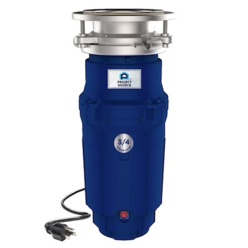 project source continuous feed 3/4-hp septic safe corded garbage disposal with noise insulation