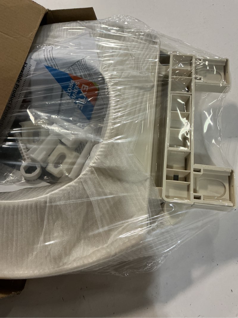Condition photo showing Good Condition for toilet seat elongated,toilet seat with quick-release and quick-attach, plastic toilet seat with soft close, easy install and clean - biscuit elongated biscuit