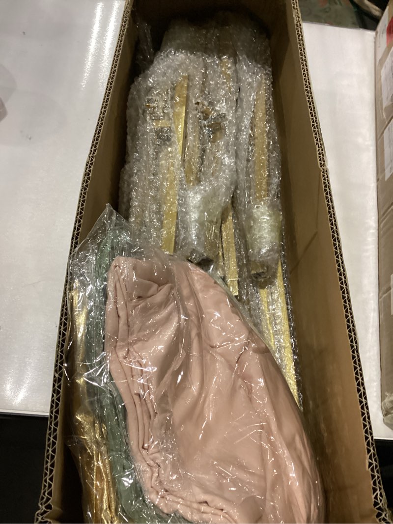 Condition photo showing New/Like New for Gisafai Set of 6 Metal Arch Backdrop Stand and Cover Wedding Chiara Arch Frame Backdrop Stand with Spandex Cover for Wedding Decor(4ft/5ft/6ft,Light Pink, Green, Gold) 4ft/5ft/6ft Light Pink, Green, Gold