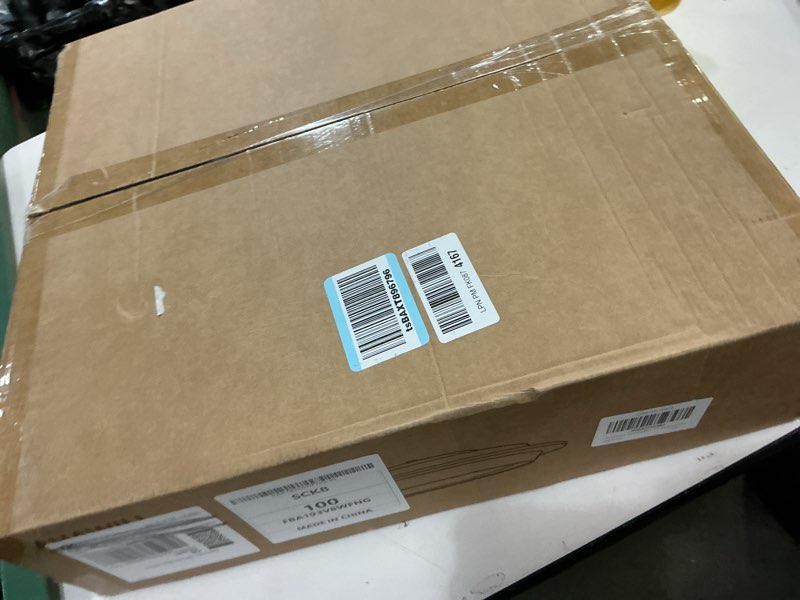 Condition photo showing New/Like New for Low Profile Ceiling Fan with Light,19.29in Bladeless Ceiling Fan with Remote Control,Enclosed Flush Mount Fandelier,6 Wind Speed,Dimmable LED,Black,for Bedroom Dining Room