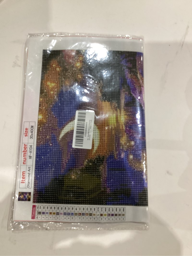 Condition photo showing New/Like New for hill froeistung 5D Colorful Angel Diamond Art Painting Kits for Adults,Moon,Flower Diamond Art, DIY Full Drill Genie Diamond Art Painting Set for Home Wall Decor Gifts (12X12 inch) HF-A030