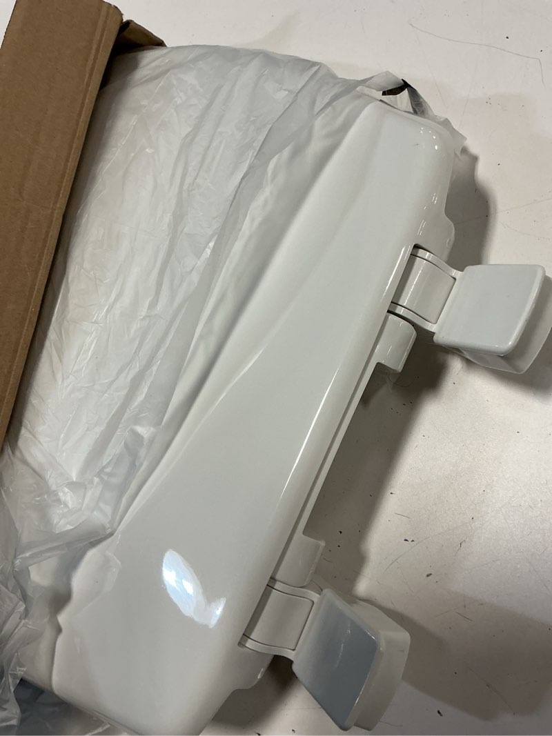 Condition photo showing As Is for Bemis 730SLEC Slow Close Toilet Seat, Easy Clean Hinges and Durable Plastic Seat, Made in USA, Round, White Round - Slow Close