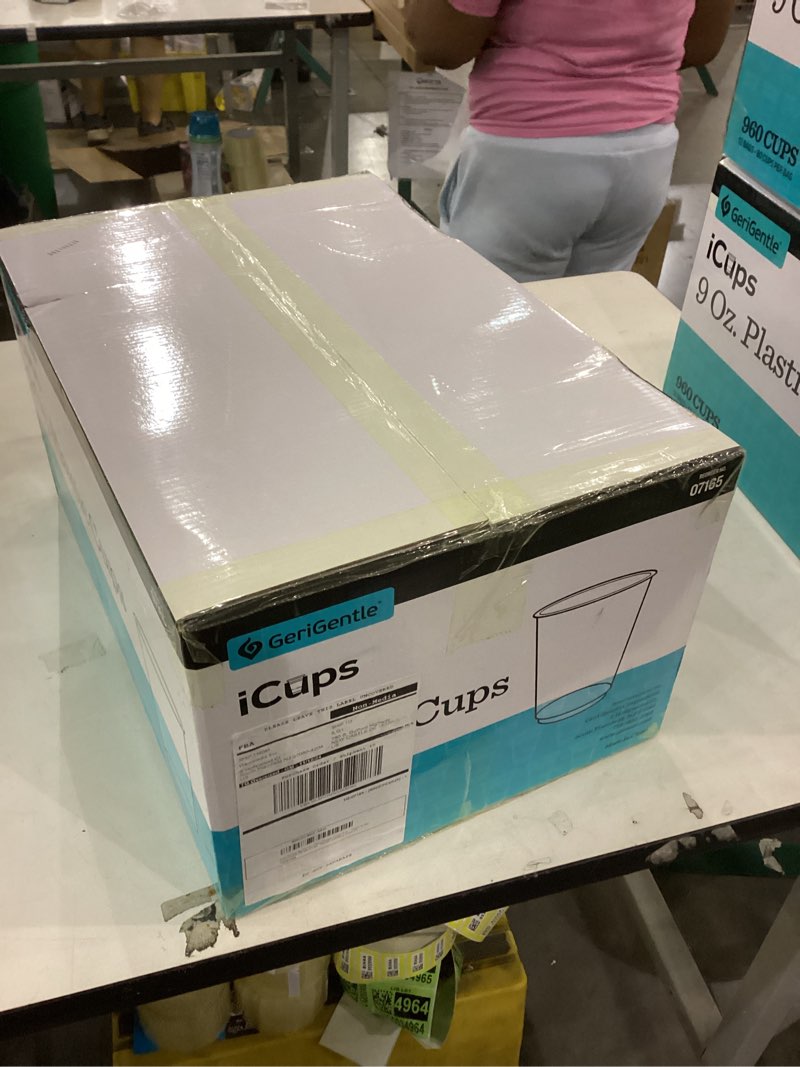 TenderGentle Small, Clear Plastic Cups 9 oz - Case of 960 Disposable Drinking Cups for Home Use, Tra