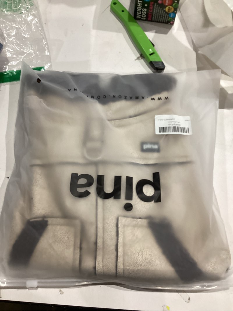 Condition photo showing New/Like New for PINA Dog Jacket for Small Medium Large Dogs, Waterproof Dog Coat with Built in Harness Dogs Winter Jacket, Puppy Cold Weather Coats, Warm Fleece Windproof Puppy Snowsuit S(chest:17.7in, 7-9lb) Beige