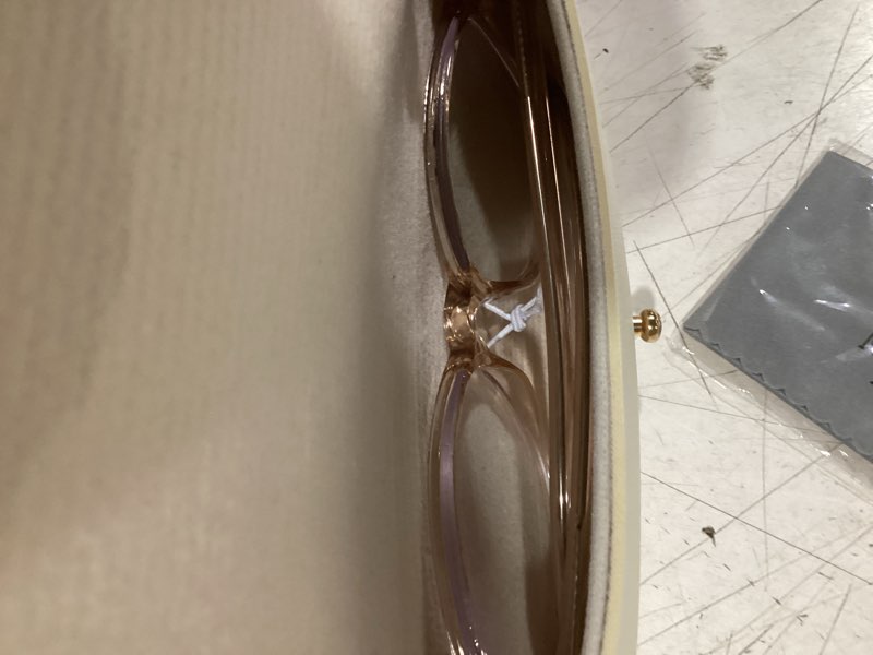 Condition photo showing Good Condition for madison avenue square vintage tr90 blue light blocking reading glasses for women, anti eyestrain/glare computer readers coffee brown 1.0 x