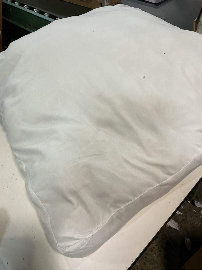 Condition photo showing As Is for hombys shredded foam couch back cushions replacement, stuffing fill removable sofa back waist cushions, lumbar support pillow 1 pack, supportive & durable(31.4"x18"x5")