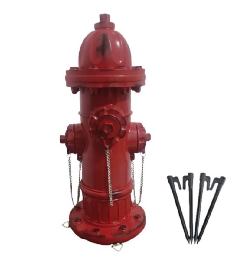 Fire Hydrant for Dogs to Pee On: Dog Fire Hydrant Pee Post Outdoor-17.5" Training Post Statue for Yard Garden (Red-Big)