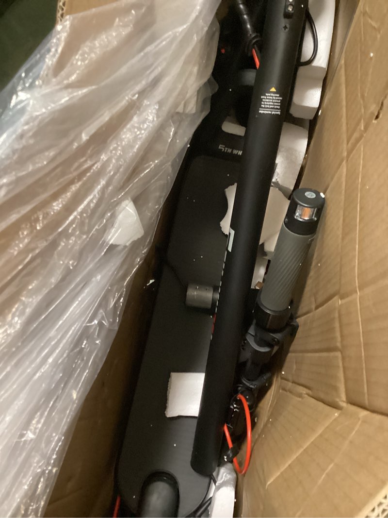 Condition photo showing As Is for 5TH WHEEL V20 Pro Electric Scooter, 10" Solid Tires, 350W Motor & 18 MPH, Turn Signals and Dual Brakes, APP Control & E-Lock, Portable and Foldable Commuter Electric Scooter for Adult