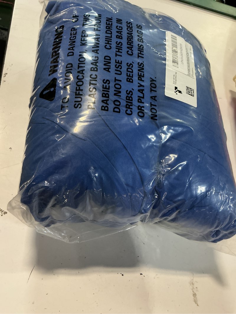 Condition photo showing Good Condition for moosfor spandex 8 foot rectangle table cloth 6 pack, elastic fitted tablecloths for picnic, stretch washable patio table cover for outdoor, camping, banquet and parties (blue, 30"x96") blue 96" x 30" (rectangular)