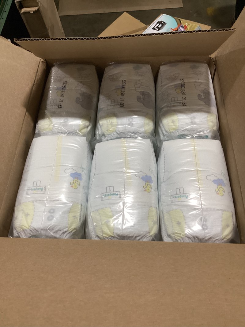 Condition photo showing New/Like New for Pampers Swaddlers Diapers, Size 1 (8-14 lbs), 198 Count, Absorbent, Keeps Baby Dry and Comfortable, Skin Safe Disposable Baby Diaper (Packaging May Vary) Size 1 198