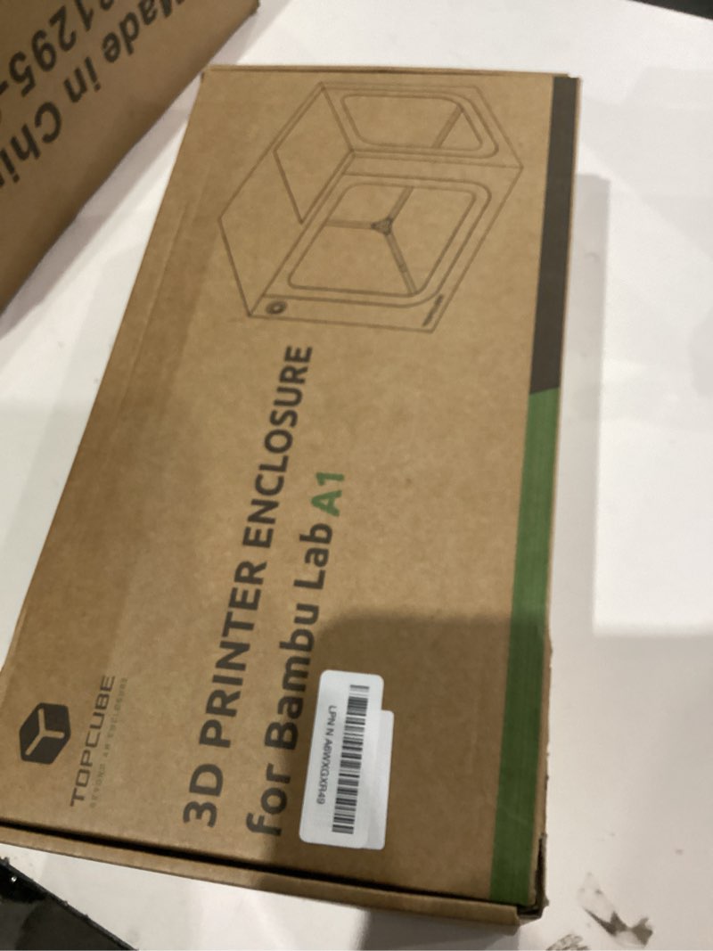 Condition photo showing As Is for 3D Printer Enclosure for Bambu Lab A1 Combo, Stainless Steel Frame Enclosure with LED Light, Fireproof Dustproof Noise Reduction Constant Temperature 3D Printer Cover, 838x588x588MM For A1 Combo