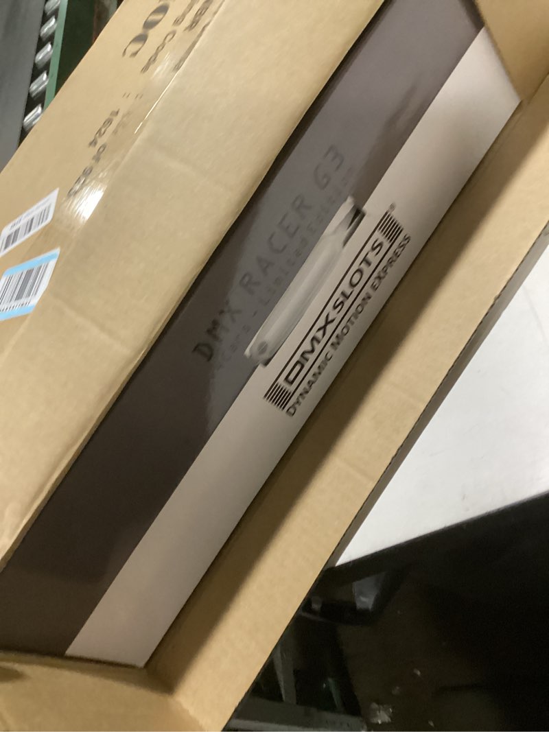 Condition photo showing New/Like New for DMX Racer: Dynamic Motion Express - Exclusive Pro Slot Car Racing, 2.4GHz 4 Player 18' Multi-Track, Progressive Remote Control Vehicles, Lane Changing