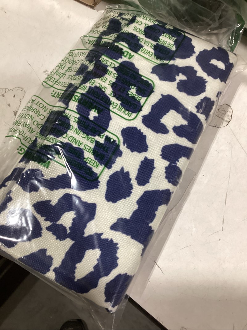 Condition photo showing Good Condition for Blue Leopard Print Pillow Covers 20x20 Set of 2 Navy Blue Cheetah Animal Pattern Chinoiserie Decorative Throw Pillows Outdoor Pillowcase Linen Cushion Case Decor for Sofa Couch Bed 20" x 20" (Pack of 2) Navy Blue