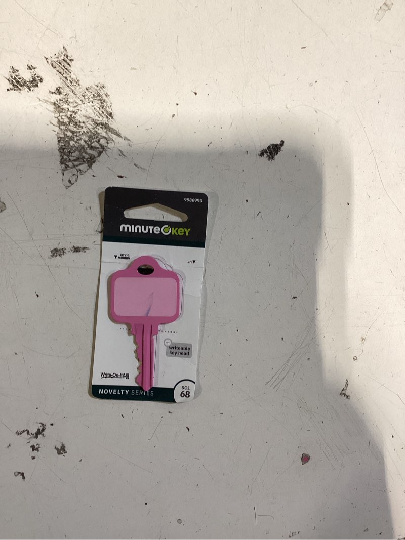 Condition photo showing New/Like New for minute key red #68 sc1 brass house/entry key blank