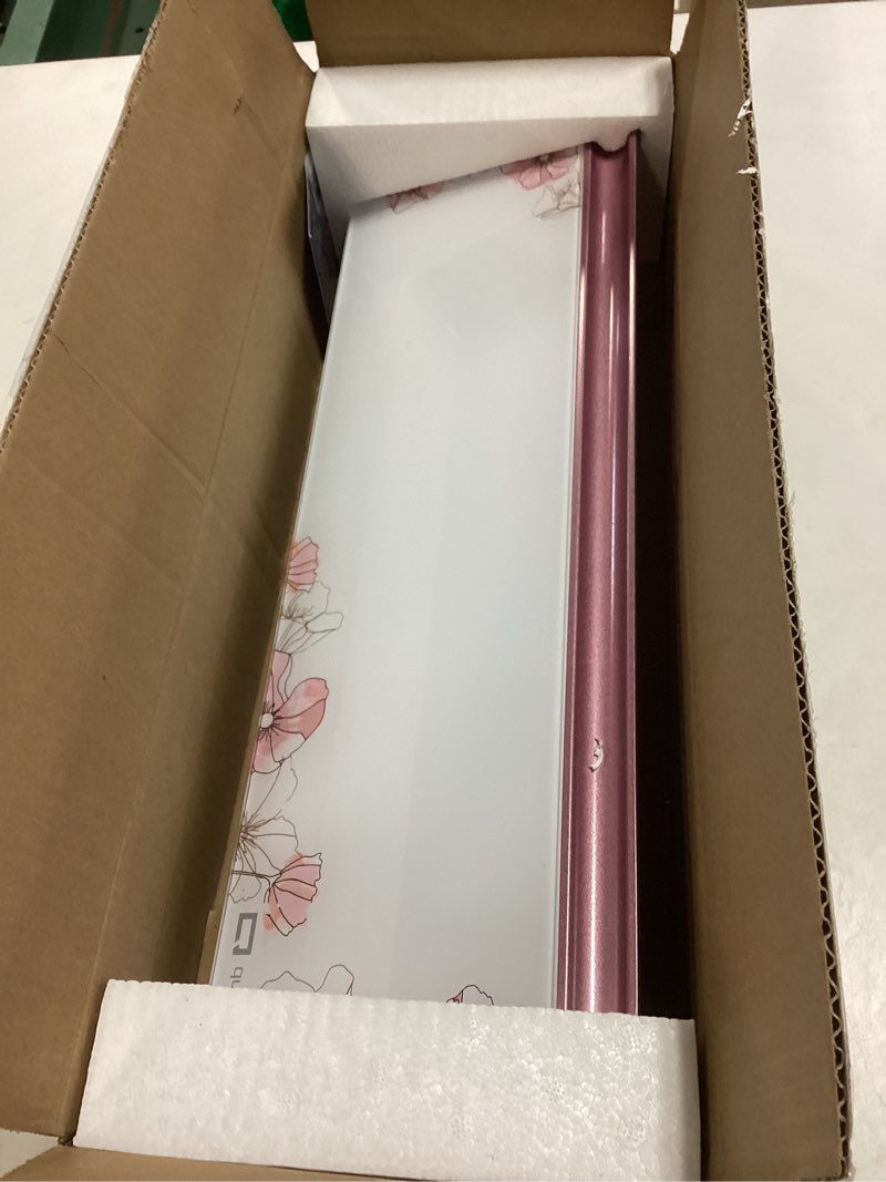 Condition photo showing Good Condition for Quartet Glass Dry Erase White Board, Desktop Computer Pad for Notetaking, 18" x 6" Whiteboard, Clean Erase Surface with Storage, 1 Dry Erase Marker, Floral Pattern (GDP186P) Floral Pad