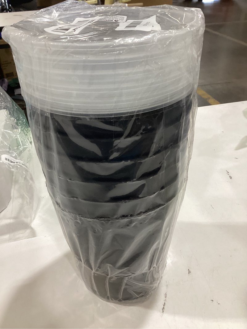 Condition photo showing Good Condition for 6 pack of 6in plastic cachepot with 6 inch clear nusery pot - self watering indoor planter with drainage for root visibility,semi hydro pots for repotting monstera,orchids,aroid,black black 6in(6pack)