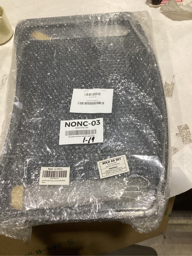 Condition photo showing Good Condition for SoulThink® Full Transparency Walker Tray - Essential Walker Accessories Compatible with Most Walkers for Seniors, Walker Tray for Folding Walker with Utility Bag, Non-Slip Mat & Cup Holder (Black) Transparent Black