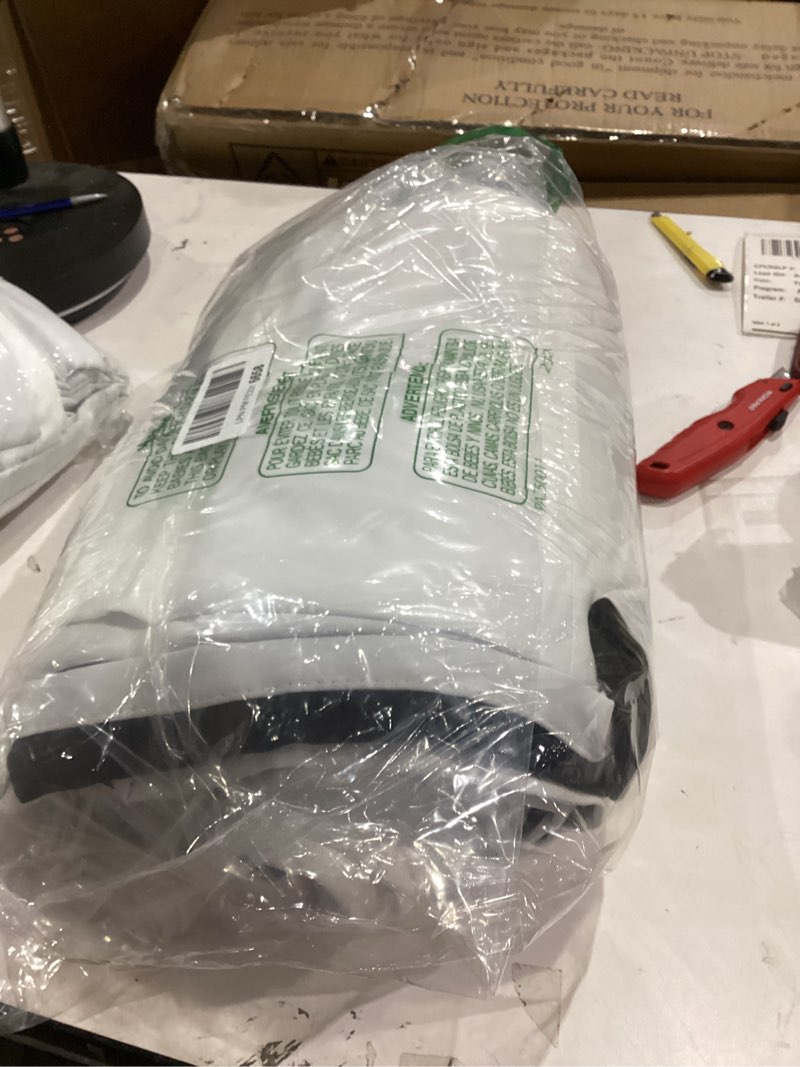 Condition photo showing As Is for Deconovo 100% Blackout Curtains with Black Liner, Thermal Insulated Noise?Reducing Grommet Drapes, Double?Layer Room Darkening for Bedroom, Nursery, Home Office, 2 Panels, Pure White, 52W x 108L Pure White 52"W x 108"L (Pack of 2)