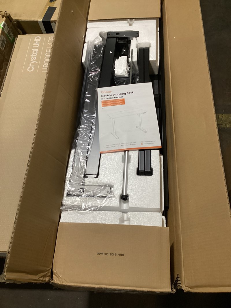 Condition photo showing Good Condition for ErGear Height Adjustable Electric Standing Desk, 47.2 x 23.6 Inches Sit Stand up Desk, Memory Computer Home Office Desk with Two-Piece Desktop (Black)