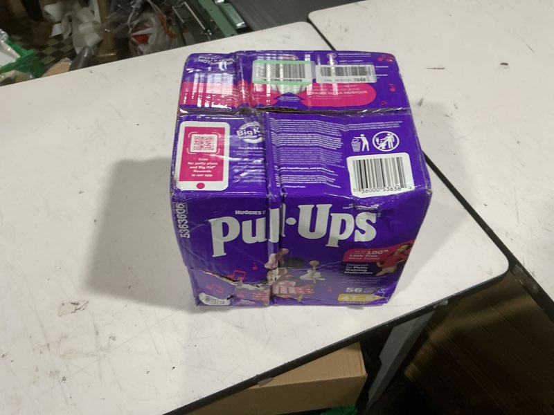 Condition photo showing New/Like New for pull-ups girls' potty training pants, size 4t-5t training underwear (38-50 lbs), 56 count 4t-5t 56