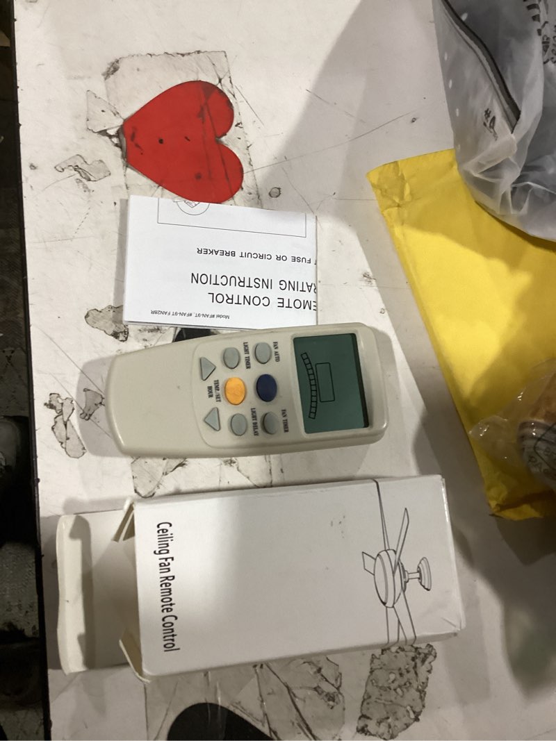 Condition photo showing Good Condition for cenming replacement remote for hampton bay thermostatic ceiling fan remote control fan-9t l3hfan-9t,with fan timer key 3-speed lcd display temp 303.9mhz,no light dimmer,no reverse (remote only) 9t fan timer remote