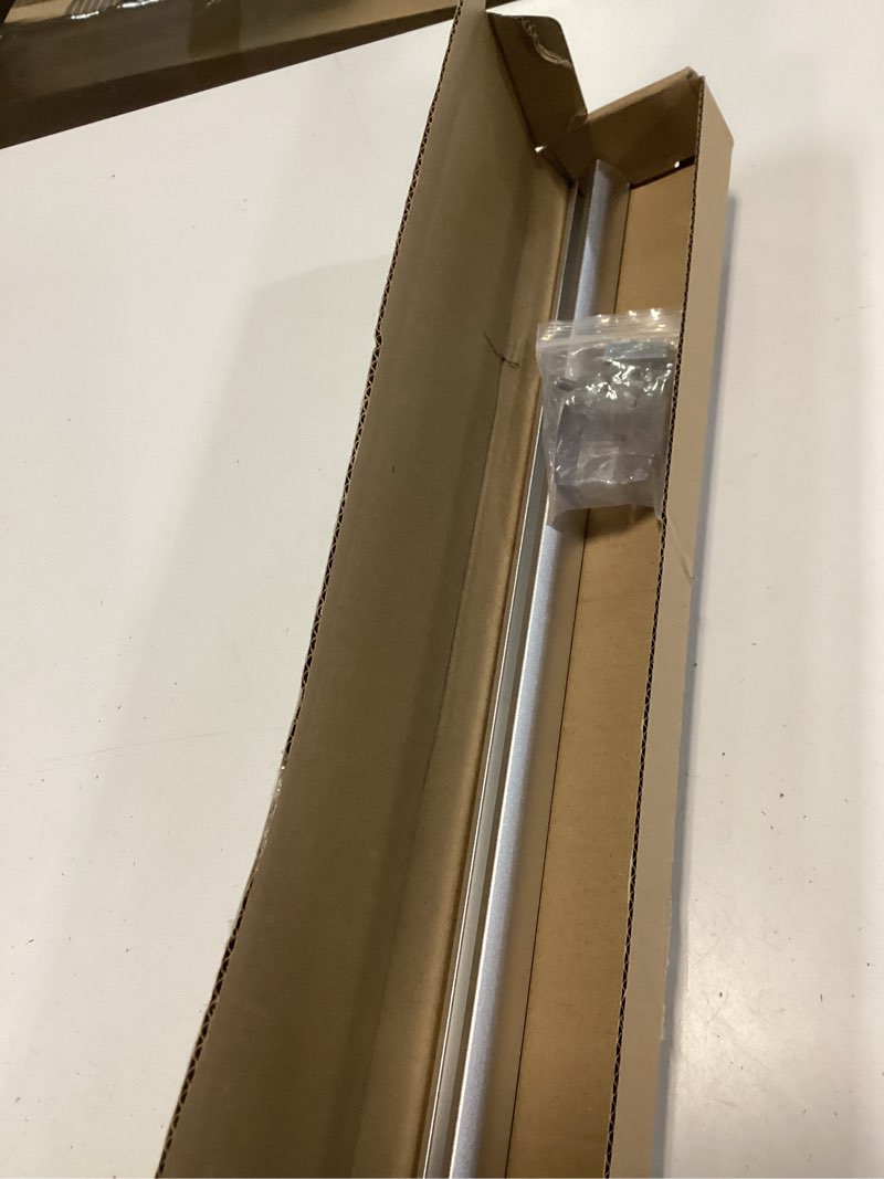 Condition photo showing As Is for glass shower door towel bar 25" bright chrome compatible with alumax basco sliding shower door handle replacement with silver transparent brackets,fits framed shower/tub enclosure doors up to 26" wide 25" chrome towel bar