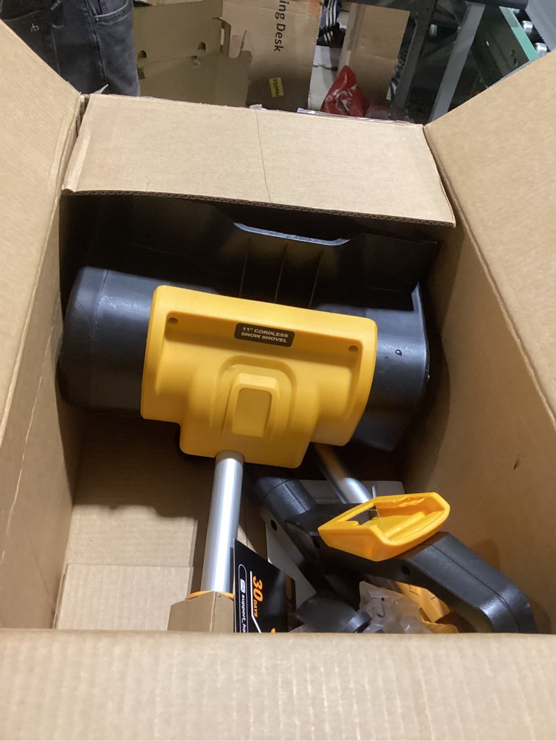 Condition photo showing Good Condition for Cordless Snow Shovel Compatible with DeWalt 20V MAX Battery (Tool Only), 11" Lightweight Electric Snow Blower with 20FT Max Throw & Adjustable Handle, Snow Thrower for Driveway, Deck, Patio & Steps