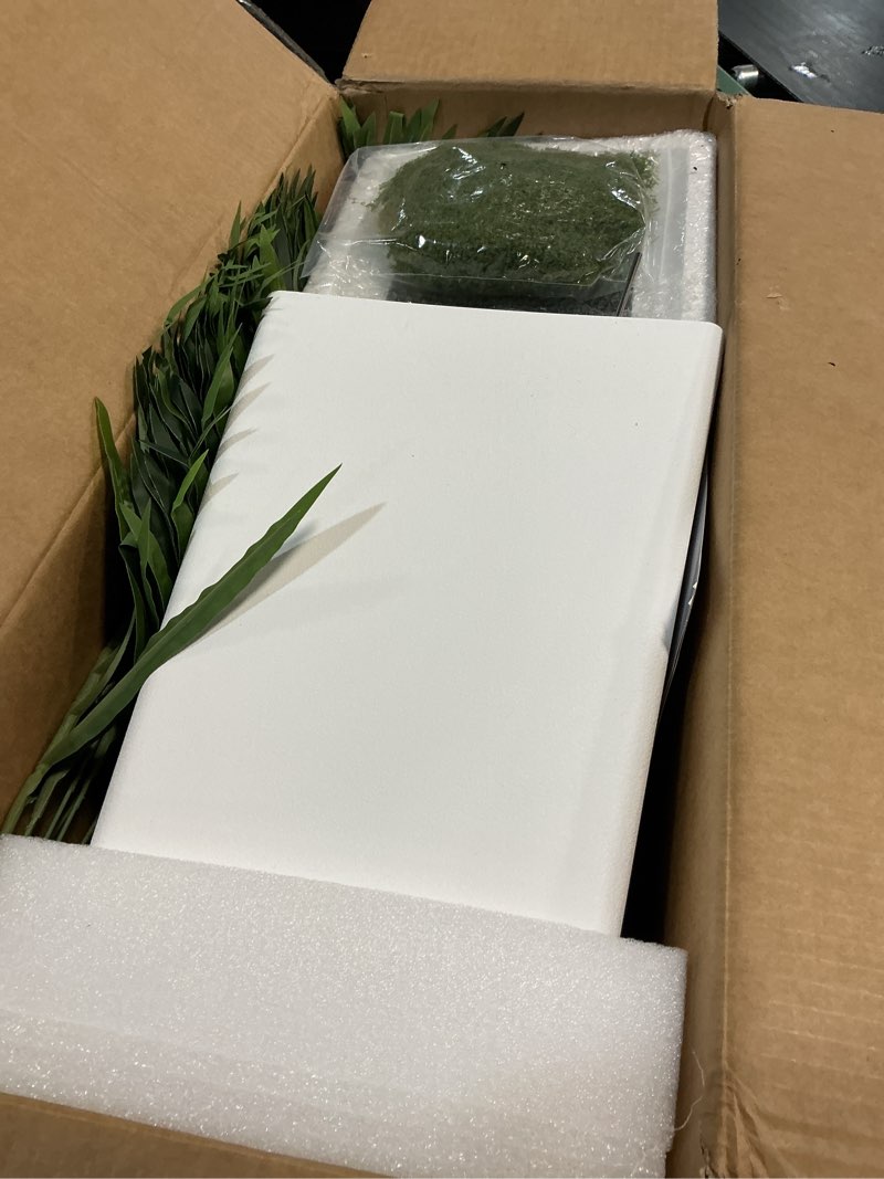 Condition photo showing New/Like New for 6ft artificial palm tree, tall faux palm tree indoor with fake plants tall, artificial plants with lifelike leaves for home office decor (white) white-6ft