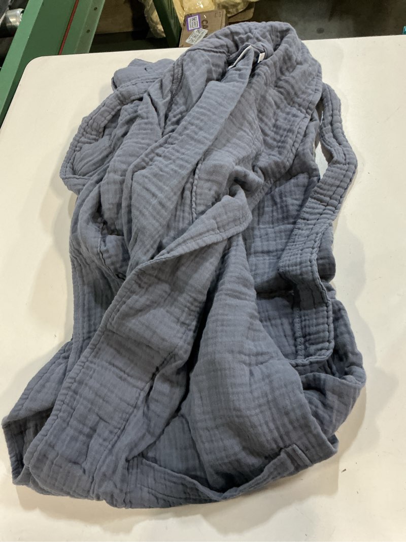 Condition photo showing Good Condition for quince soft layered turkish cotton robe, l, twilight blue