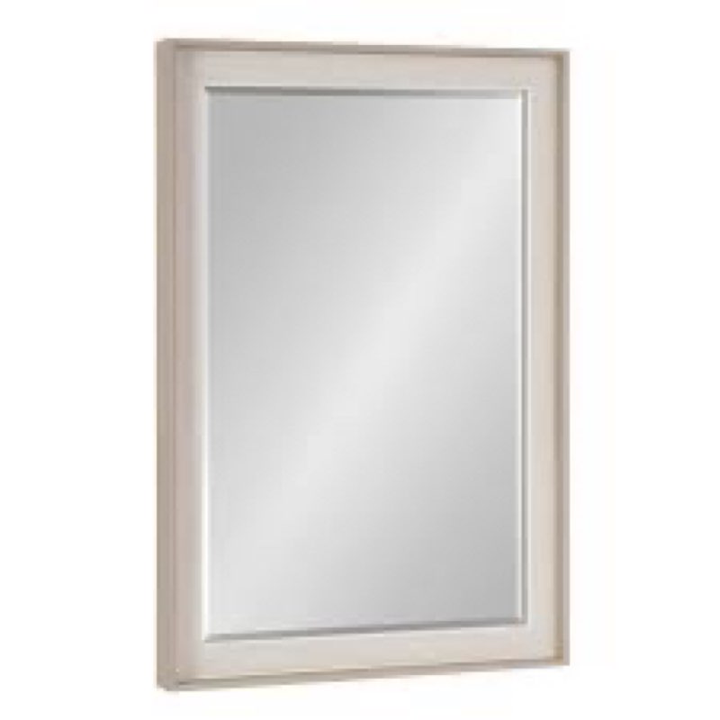 Kate and Laurel Kobert Transitional Rectangular Beveled Wall Mirror; 18 x 24; Tan; Framed Rectangle 