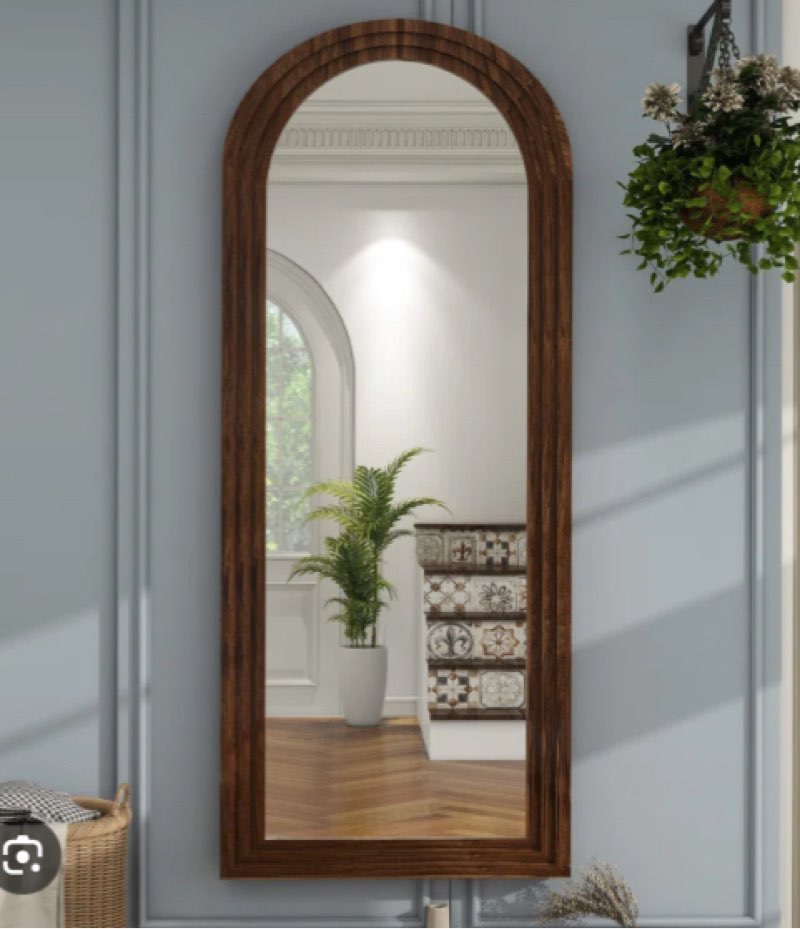 dala solid wood arch mirror