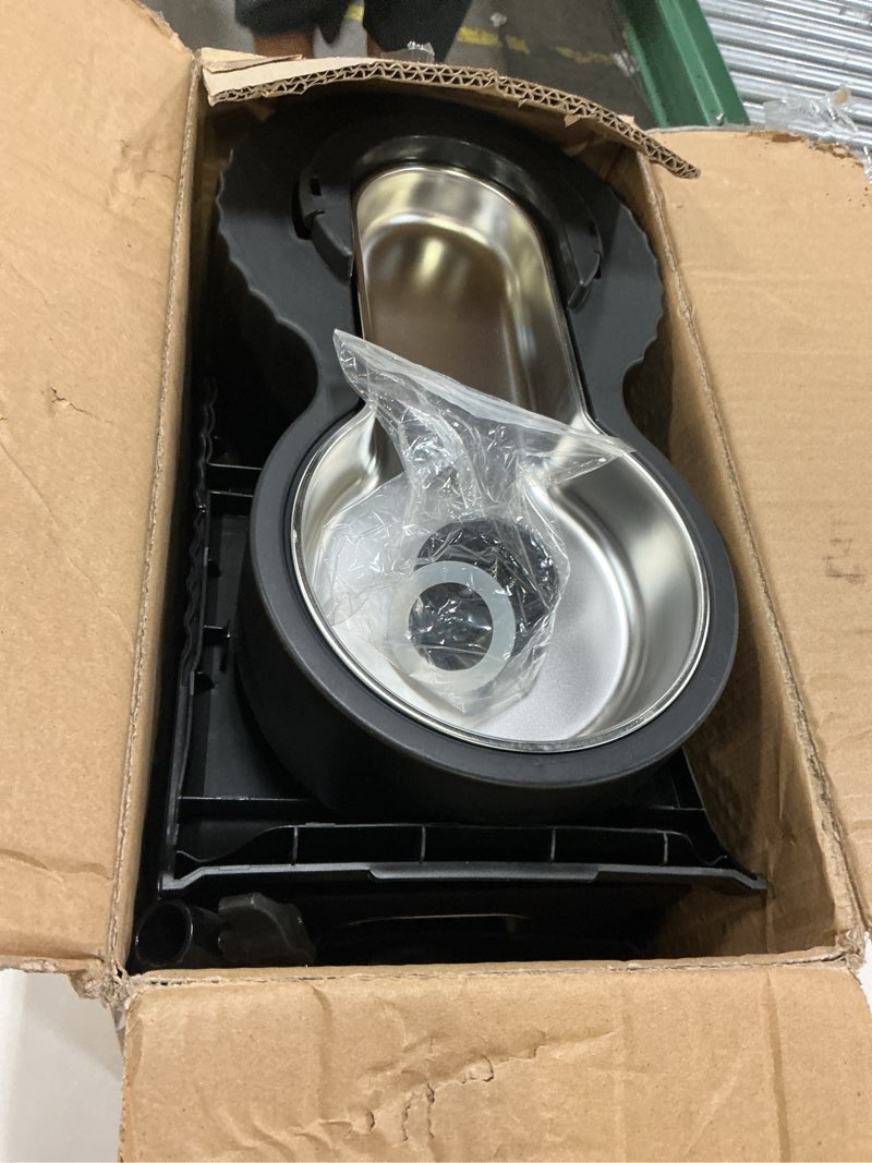 Condition photo showing New/Like New for Automatic Gravity Pet Feeder, 1.8 Gallons*2 Dog Feeder and Water Dispenser Set, 2-in-1 Automatic 100% BPA-Free Feeder and Stainless Steel Water Dispenser for Dogs, Cats, Rabbits, Puppies (Black) Extra Large?1.6 Gallons x 2? Black